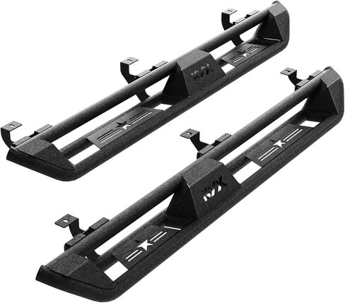 لوحات الجري KYX المتوافقة مع 2004-2023 Titan Crew Cab و2016-2023 Titan XD Crew Cab، 5 بوصات باب السيارة الجانبي وقضبان Nerf وقضبان الخطوات، ولوحات الجري لـ Titan in Kuwait