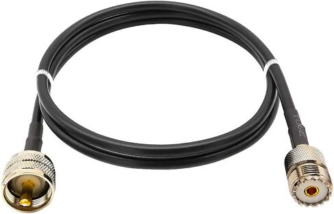 ALLiSHOP UHF Extension Cable PL-259 Male to SO-239 Female Connectors with RG58 Coax Cable 1 Meter 3.3 Feet for CB/Ham Antenna, Marine VHF Radio Antenna, Amateur Radio in Kuwait