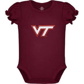 Creative Knitwear College Baby Infant Puff Sleeve Bodysuit - Team Logo, Multiple Colors, for Girls (0-12 Months)