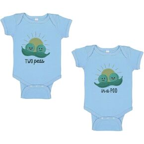 Two Peas in a Pod Baby Infant Bodysuit Duo Pair Set of 2