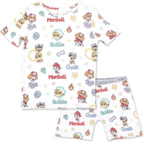 Bellabu Bear Kids Shorts Set for Boys & Girls, Matching Family Pajamas, Rayon from Bamboo