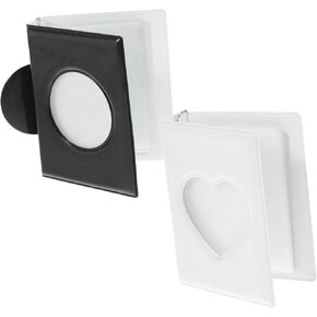 Cabilock 3-inch Photo Card Holder Book for K-pop Fans Mini Photocard Binder 32 Pockets Stylish Round Album for Photocards Display