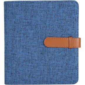 Large Capacity Linen Hardcover 3 Inch Photo Album Fit for Instax 12 11 7 for Various Occasions like Weddings Engagements and Graduations Holds 288 Photos with High (Dark Blue)