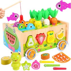 ألعاب Montessori لعمر واحد ، وفرز شكل خشبي للرضع والأطفال الصغار ، هدية ل 1 2 3 4 4 سنوات من الأولاد والبنات ، والألعاب الحسية للأطفال الصغار ， النشاط مكعب ， طفل هدية عيد ميلاد الطفل الأول