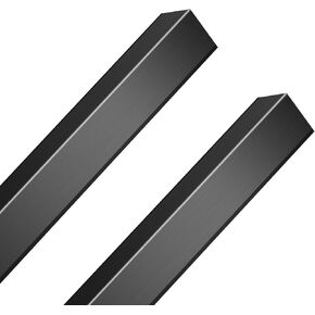 2PCS Black Aluminium Wall Corner Protector Guard 1.6x1.6x48" Corner Trim Molding L Metal Edge Protectors for Walls Corner Guards