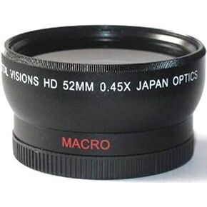 52mm Digital Vision Wide Angle Lens for Sony HDR-PJ710V HDR-PJ760V HDR-CX760V HDR-PJ790V Handycam Camcorder