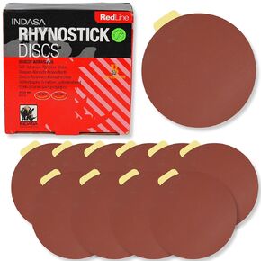 5" Rhynostick 100 PCS 180 Grit PSA Sanding Discs – High-Performance Abrasive, 250°F Heat-Resistant, Clog-Free, No Residue