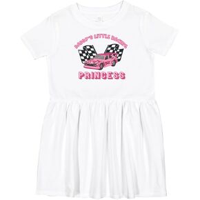 inktastic Daddy's Racing Princess Pink Race Car Toddler Dress