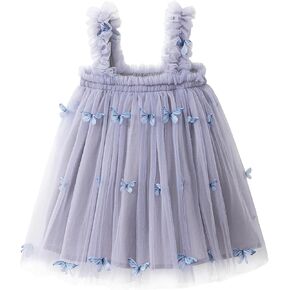 Toddler Girl Tutu Dress Baby Birthday Tulle Sleeveless Dresses Wedding Party Outfit Size 2-5T