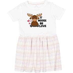 inktastic It Moose Be Love with Cute Moose Toddler Dress