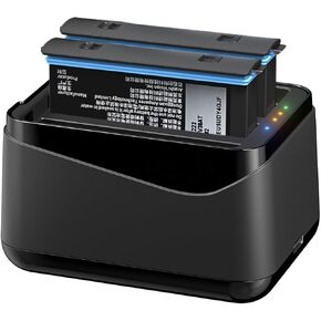Battery Charge Hub Compatible with Insta360 X5, 3 Slot Battery Charger Accessories Includes Charging Cable(NOT Included 360X5 Battery)