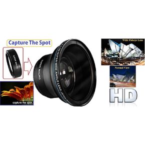 Professional Hi Def MK III Fisheye Lens for Canon XF100 XA10 XA35 XA30 XF200 XF205 XA20 XF105