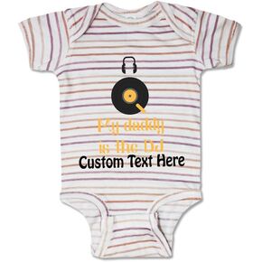 Cute Rascals Baby Bodysuit My Daddy Is The Dj Dad Father's Day Funny Boy & Girl Baby Clothes Cotton