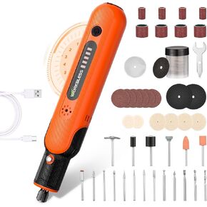 8V Cordless Rotary Tool Kit, 5-Speed Max 25000RPM with 103pcs Accessories & USB-C Charging, Power Rotary Tool for Engraving, Sanding, Polishing, DIY Crafts and Metal Working