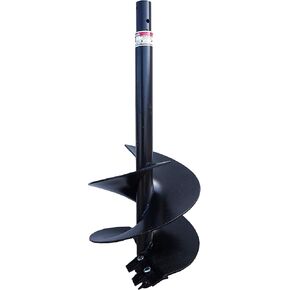 18" Heavy Duty Earth Auger, 2" Round Drive, 4 ft Long, Replaceable Edges