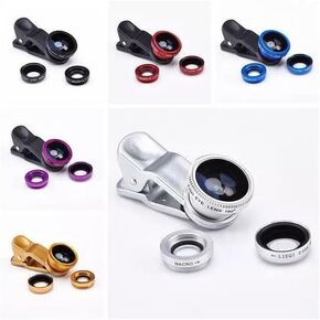 Fish Eye+Wide Angle+Macro Camera Clip-on Lens