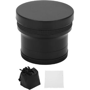 58MM 0.25x Super Macro Camera Fisheye Lens Thread Lens, Aluminum Alloy Material, Durable and Practical, for/DSLR SLR Camera, Achieves Fisheye View Effect