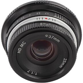 Manual Chamber Lens, Fixed Lens Manual Approach 0.2M Minimum Focus Focus Efficient (Silver)