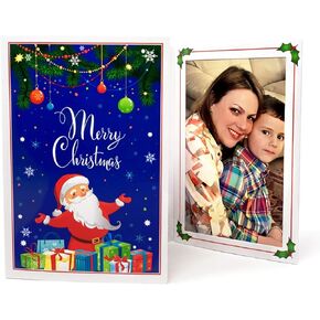 Santa Claus Christmas 4x6 inch Photo Folder. Pack of 100 folders (Slide-in Insert Type). These Beautiful Holiday Photo folders are Great for Christmas Parties and Santa Portraits.