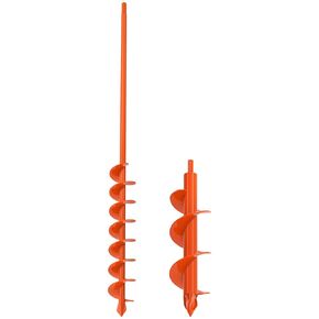 2pcs أوجير مثقاب بتة لزرع ثقب 2 × 32 و 3 × 12 بوصة حفار حفار لحفر حديقة الحفر لزراعة المصباح و post Hole Auger Bit for Bost Bost ، وظائف السياج ، مظلة الشاطئ
