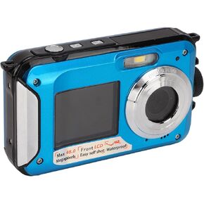 Underwater Digital Camera 48MP, 2.7K Video Dual Screen, with 10ft Waterproof, 16X Digital Zoom, Waterproof Underwater Camera (VELATEMORrmxsfq8wge-13)
