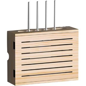 Wall-Mounted Wireless WiFi Router Rack, Floating Storage Shelf, Cable Manager Box for Home/Office