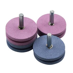 Cabilock 2pcs 4 4-Layer Lawnmower Blade Sharpener Parts Compatible Easy to Use Power Drill Mower Blade Tool