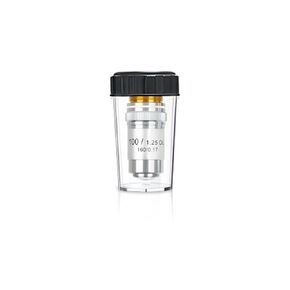 100X Objective Brass Achromatic 195 Objective Lens Clear Standard 20mm Thread Biological Microscope Objective Telescope Accessories, Sliver Color