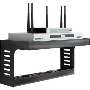 Wall-Mounted Router Shelf Bracket, TV Set-Top Accessory Floating Shelf, WiFi Router Fixed Shelf, Easy to Install