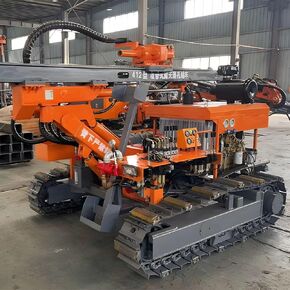 Crawler Pneumatic Down The Hole Drilling Rig, Multi-Speed Hydraulic DTH Drill Machine, Automatic Portable DTH Water Well Drilling Rig for Borehole, Anchoring & Well Exploration