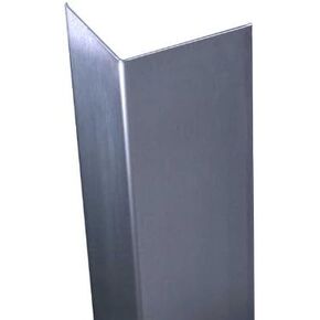 Stainless Steel Corner Guard, 1" X 1" X 48", with Mounting Holes
