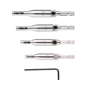4pcs Self Centeannulus Drill Bit Set with Hex Shank, Door and Window Hinge Hole Puncherworking Tools, High Speed Steel for Accurate Drilling