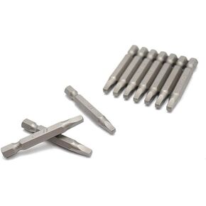 Adapter Drill Bits,Driver Bits Set, Screwdriver Bits 10 Pcs S3 Screwdriver Bit Set 50mm 1/4 Inch Hex Shank Chrome Vanadium Steel Square Head Bit Set Hand Tools Electric Drive Bits (Color : 10pcs)