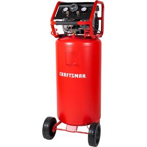 Craftsman Compressor，26 Gallon Portable Air Compressor 1.8HP 5 CFM@90PSI Oil Free Air Compressor Tank, Max 150 PSI Pressure Powerful High Capacity Air Compressor, Vertical CMXECXA3332643