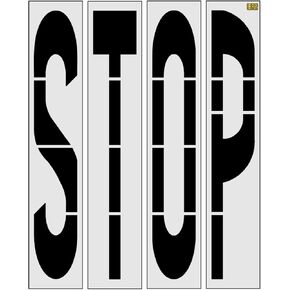 100" Mississippi DOT Stop Stencil - 1/16" (.063") Light-Duty LDPE