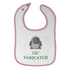 Toddler & Baby Bibs Burp Cloths Animals Lil' Sasquatch Cotton Baby Items for Baby Girl & Boy White Black Design Only
