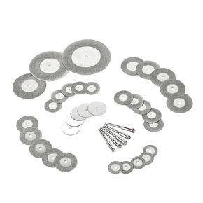 38-Piece Mini Circular Blades Set Diamond Cutting Discs for Rotary Tools for Glass Gemstones and Ceramics