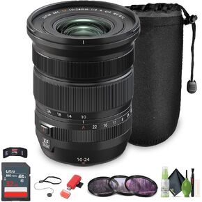 FUJIFILM XF 10-24mm f/4 R OIS WR Lens, 32GB Memory Card, Bundle