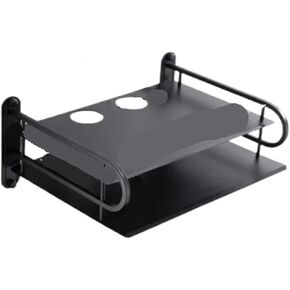 منظم الجدار المنظم الجدار المنظم على الحائط وكابلات WiFi Router TV Set-Top Box Display منظم كابل الرف (مزدوج 25x20 سم)