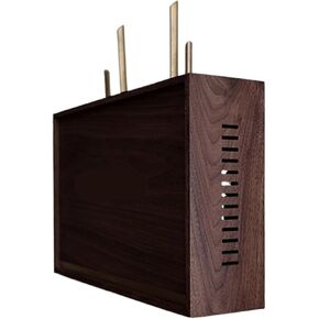 Wall Mounted Router Organizer Black Walnut Weak Box Cover Decoration Wall-Mounted WiFi Router Storage Box Junction Box(38x55x12cm)
