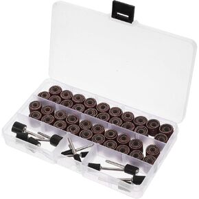 Uonlytech 132pcs Sanding Drum Set Rotary Tool Accessory Kit for Woodworking Metalworking Includes Drum Mandrels Sanding Bands Efficient Replacement Design for Projects