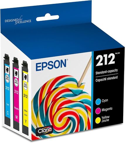 Epson T212 Claria -Ink Standard Capacity Color Combo Pack (T212520-S) & T212 Claria -Ink Standard Capacity Cyan -Cartridge (T212220-S) for Select Expression and Workforce Printers in Saudi Arabia