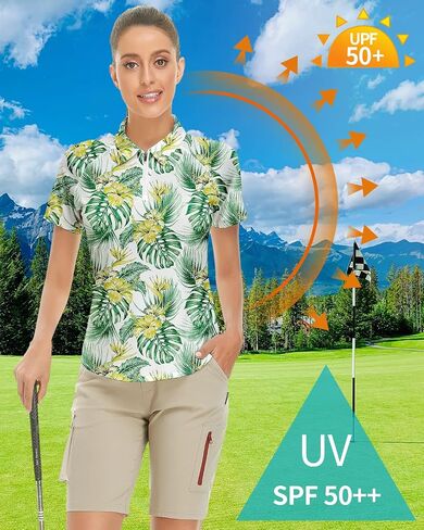 Women's Black Long Sleeve Collared Shirt Quick Dry Athletic Tops Pullover Golf Shirts (Black, Large) in Saudi Arabia