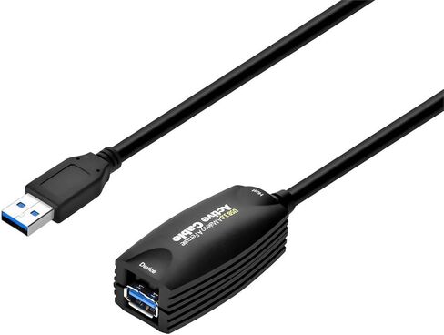 Monoprice 5-meter USB 3.0 A Male to A Female Active Extension Cable, Black in Saudi Arabia