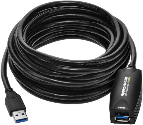 Monoprice 5-meter USB 3.0 A Male to A Female Active Extension Cable, Black in Saudi Arabia