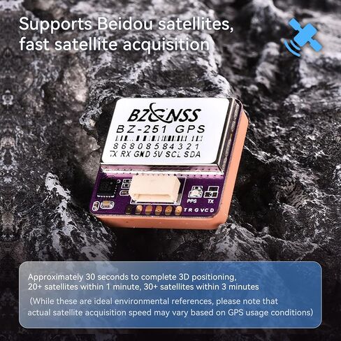 BZGNSS BZ-181 FPV GPS Module - Dual Protocol M10 Drone GPS for RC FPV Drone Racing Fixed-Wing Long-Range Flight Compatible with F405 F722 Flight Controller by Speedybee in Kuwait