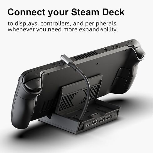 Skull & Co. x SAVAGE RAVEN SteamDock: A Compact and Portable Dock with Detachable USB Hub HDMI TV Adapter for Steam Deck ROG Ally & Other Devices (for Switch OLED, Smartphone, Laptop) - Black in Kuwait