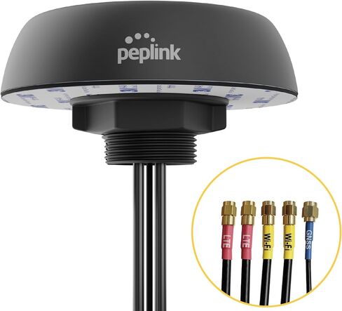 Peplink Mobility 22G, 5 in 1 Cellular and Wi-Fi Antenna System with GPS Receiver, QMA, 1ft/0.3m, White | ANT-MB-22G-Q-W-1 in Saudi Arabia