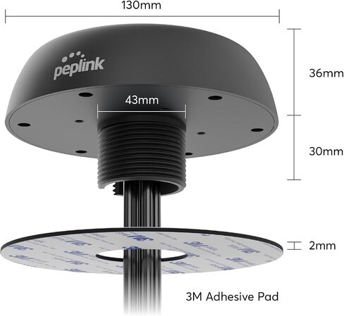 Peplink Mobility 22G, 5 in 1 Cellular and Wi-Fi Antenna System with GPS Receiver, QMA, 1ft/0.3m, White | ANT-MB-22G-Q-W-1 in Saudi Arabia