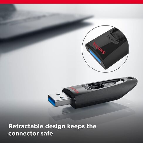سانديسك ذاكرة فلاش الترا CZ48 128GB USB 3.0 بسرعة نقل تصل الى 80 ميجابايت/ثانية in Saudi Arabia